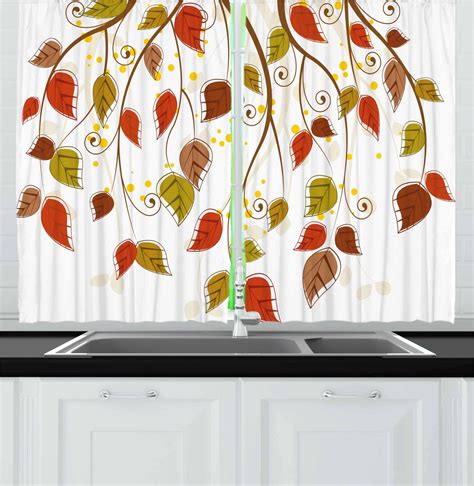 autumn themed curtains